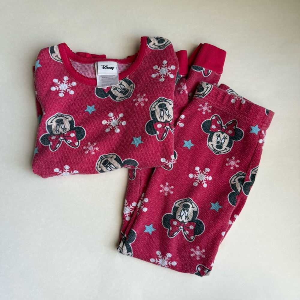 🍭 Disney Minnie Mouse Girls 2-Piece Pajama Set - Size 6 (Used)